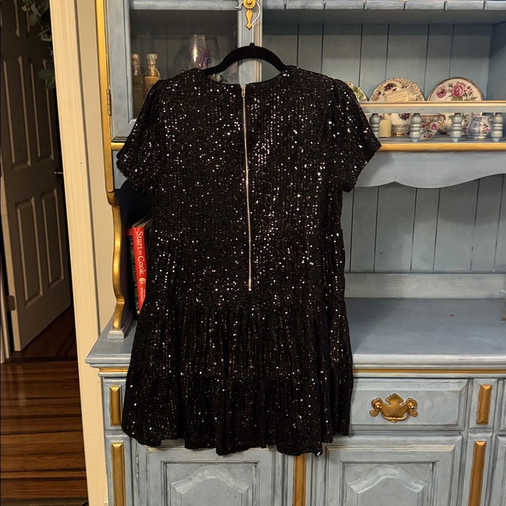 Lulu's Glittering Black medium Formal Dress - Picture 4 of 5